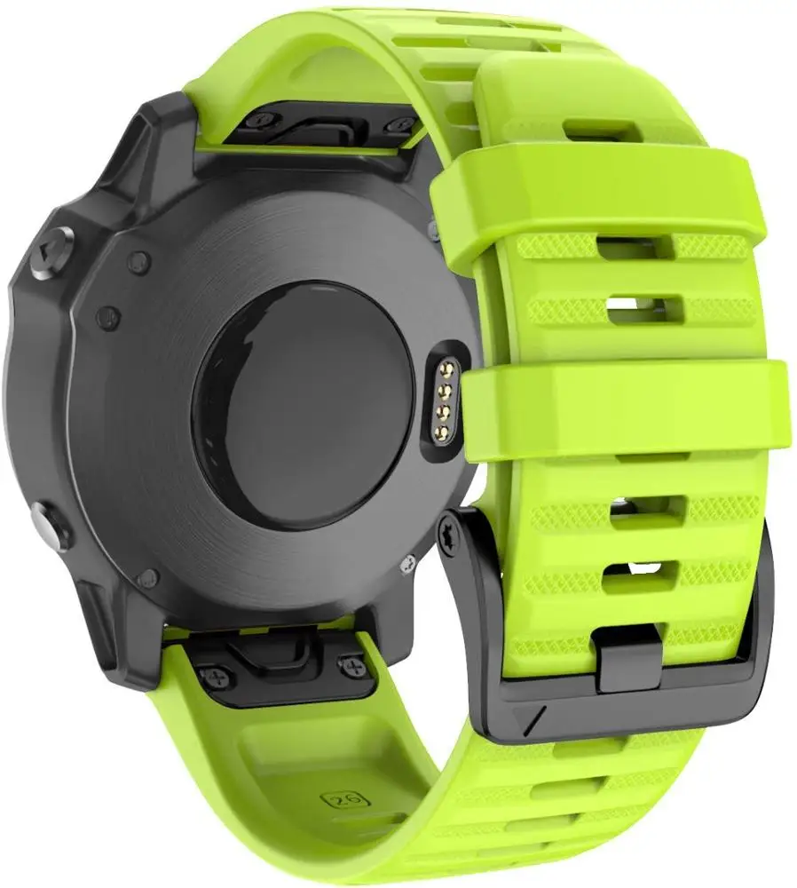 

26MM Easy-fit Soft Silicone Watch Band Replacement for Garmin Fenix 6X/Fenix 6X Pro/Fenix 5X/ Fenix 6Plus Smartwatches