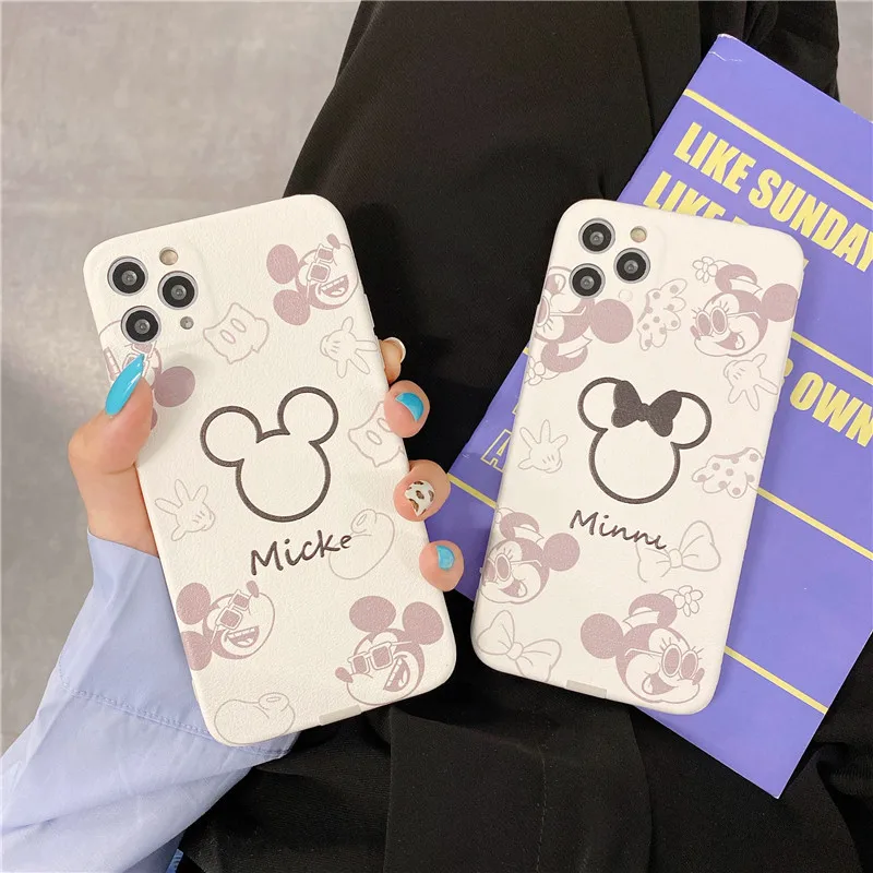 

Shockproof Silicone Cute Cartoon Mickey Minnie Protective Cases for Apple Iphone 7 8 Plus 11 12 Pro Max Wholesale Phone Cover