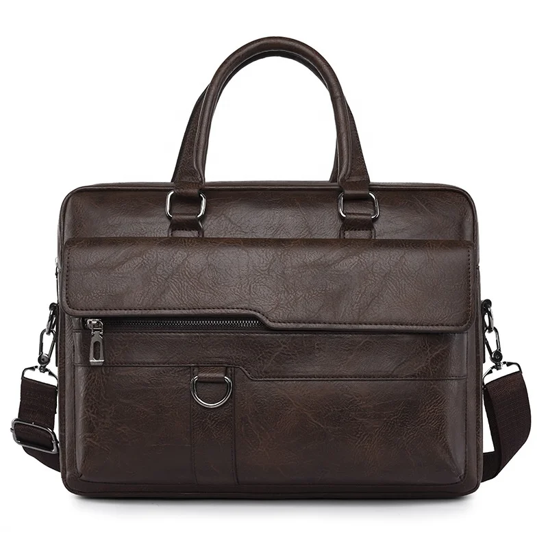 

ANMAI New retro men's bag briefcase jeep the same style men's business handbag computer bag messenger bag for men, Black brown khaki