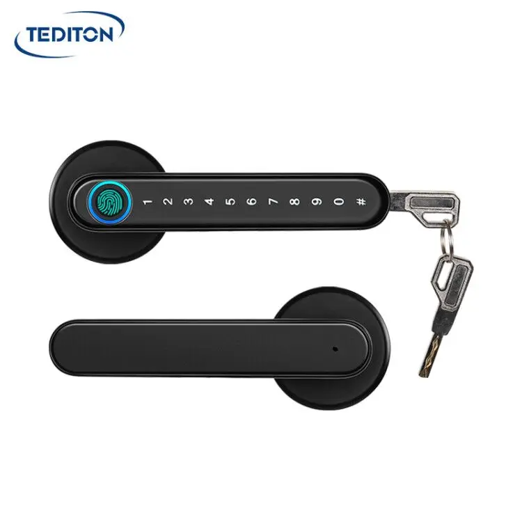 

Cerradura Inteligente Ttlock Hotel Wifi Bedroom Biometric Electronic Locks Digital Smart Door Handle Fingerprint Lock Zinc Alloy