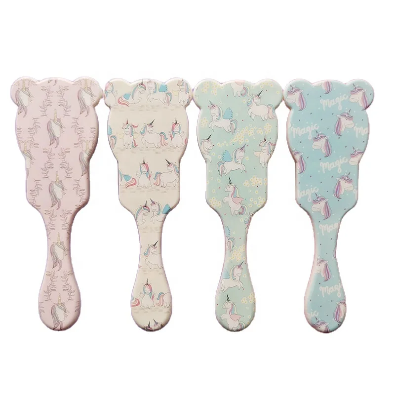 

Lovely Soft Portable Hair Brush Home Use Special-shaped Massage Hair Brush Waterproof Travel Customize Hairbrush for Lady & Kids, Customized color
