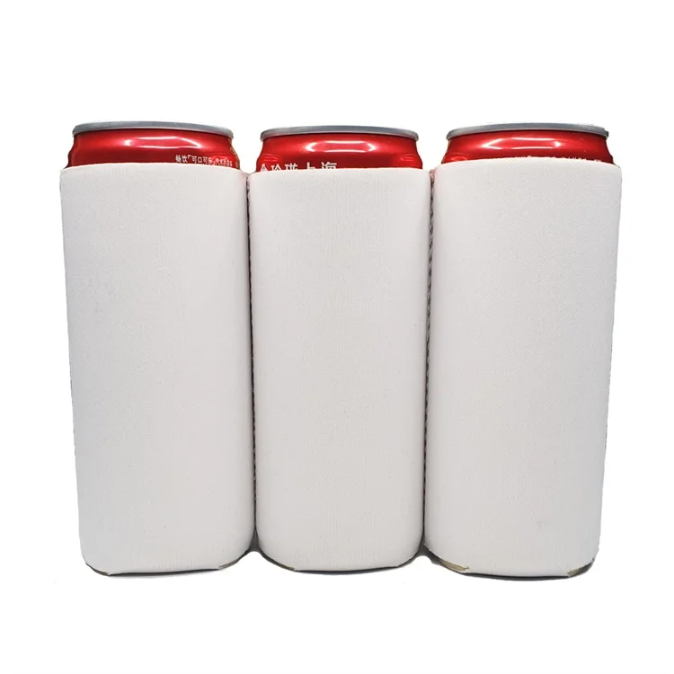 

Blank White DIY Sublimation Neoprene Slim Beer Can Coolers holder, Customized color