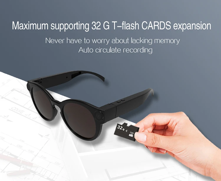 1080p Fhd Sport Wide Angle Wifi Sunglasses Hidden Camera Video Glasses