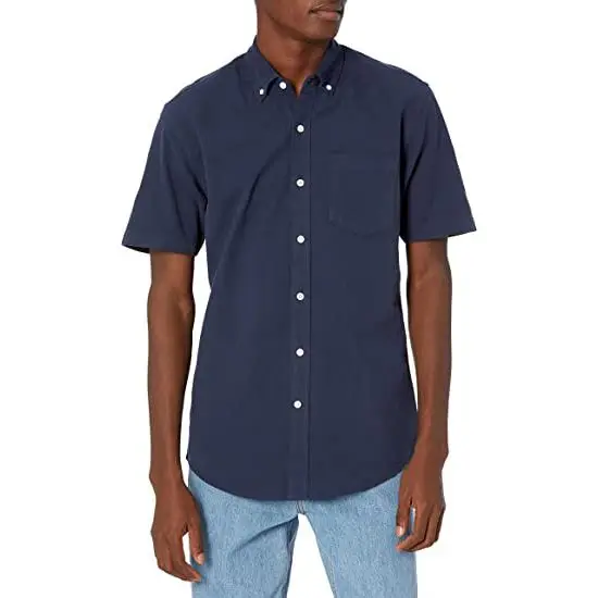 

2021 Best selling men fashion shirt New custom blank pure color shirt men breathable men button up shirt, Stock color /custom color