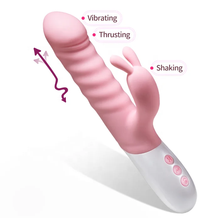 

Adult sex toys Thrusting rabbit dildo vibrator for women with independent clitoral stimulator