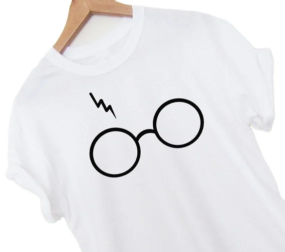 

Glasses Printed Fashion Gilr Top T Shirts Custom Print Cotton Slim Fit T Shirts Wholesale Lady Apparel Online Shopping, As picture