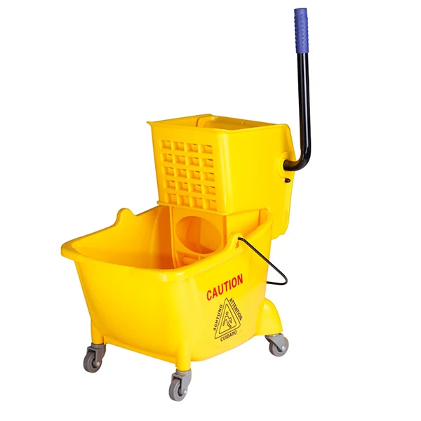 

Reliable 24L Plastic Side Press Single Bucket Mop Bucket Wringer Trolley for Wholesale