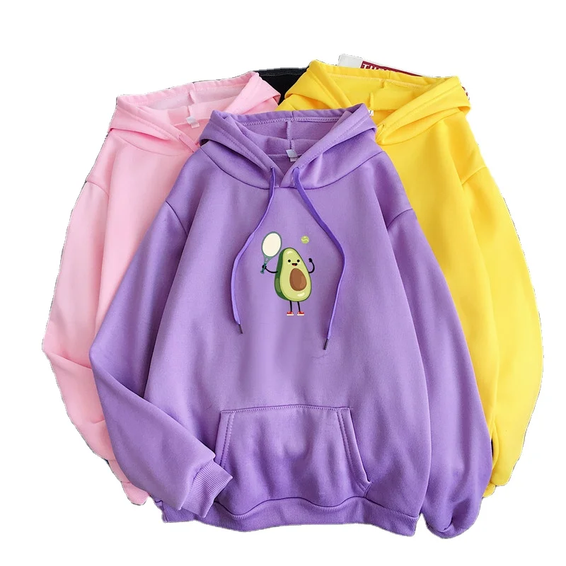 

Spring and autumn plus velvet avocado green sweater men and women trendy couples hooded jacket tops