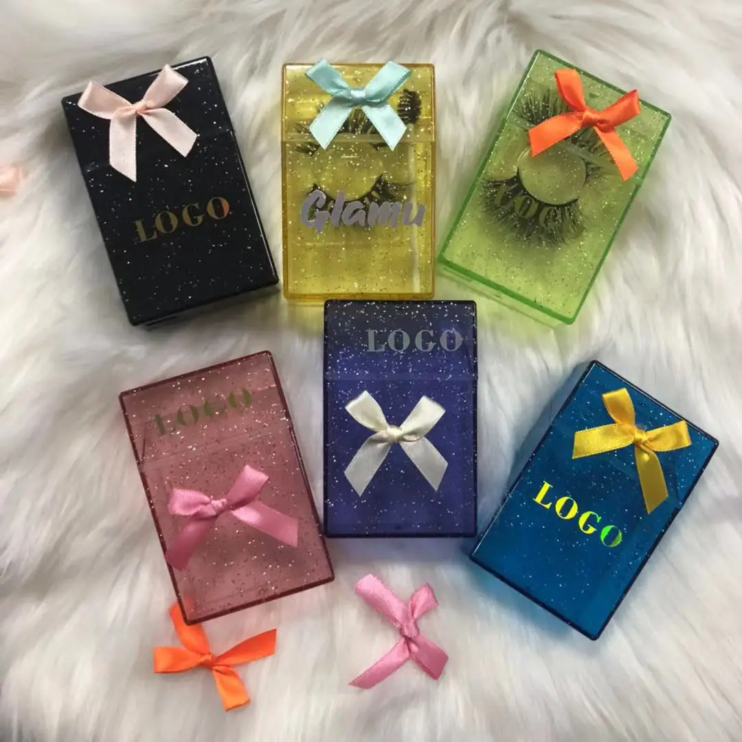 

2021 cigarettes case mink lash packaging design 3d mink false eyelashes 25MM real mink lashes vendor high quanlity box, Black