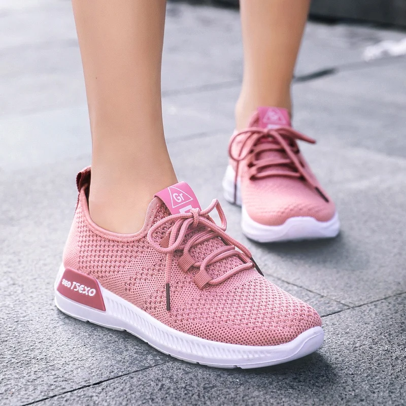 

H5B fashion comfortable women shoes casual sneakers for ladies chaussures de sport, Black/pink/gray