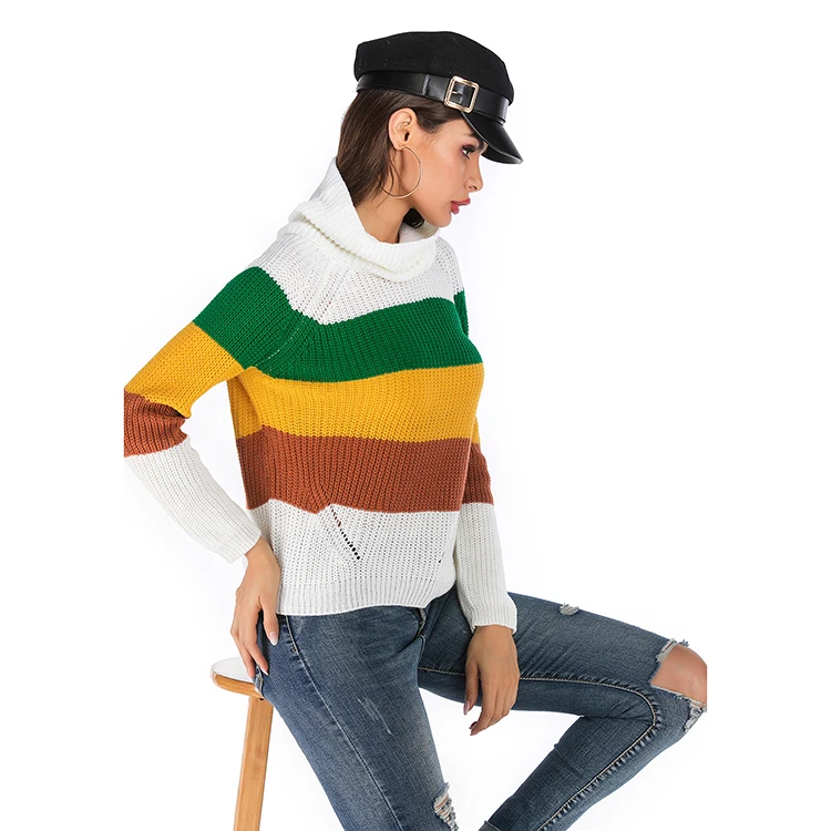 

2020 Jumpers Women Female Winter And Pullovers Custom Jacquard Knit Sweater