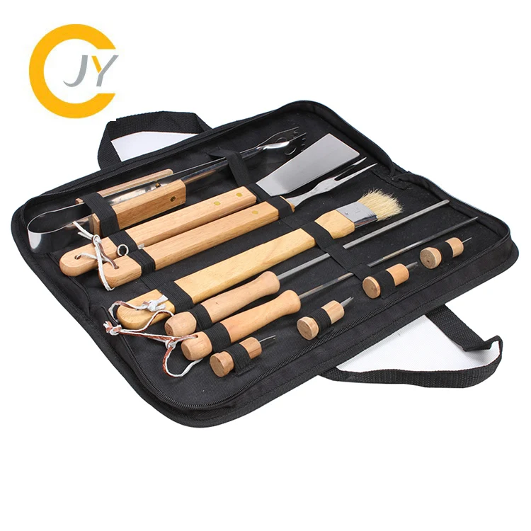 

Hot sales fork knife utensil kit multifunction portable outdoor barbecue tool stainless steel bbq grill set