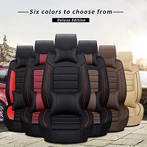 

Muchkey Luxury Car Seat Cover 7 Seats Protection Classic Soft Waterproof Full Set PU Leather Car Seat Cover