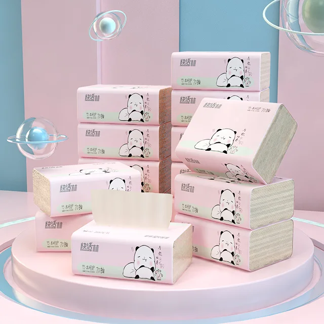 

Wholesale High Quality 100% Bamboo Pulp Facial Tissue Paper, Bamboo color