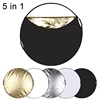 Drop Shipping PULUZ 80cm 5 in 1 (Silver / Translucent / Gold / White / Black) Folding Photo Studio Reflector Board