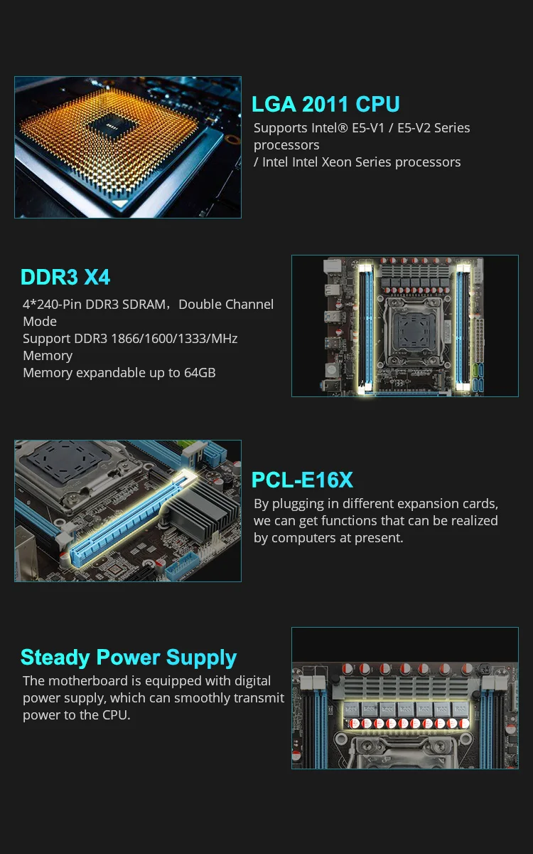 Computer Motherboard X79 With Cpu E5 2620 2g Combo Buy Motherboards
