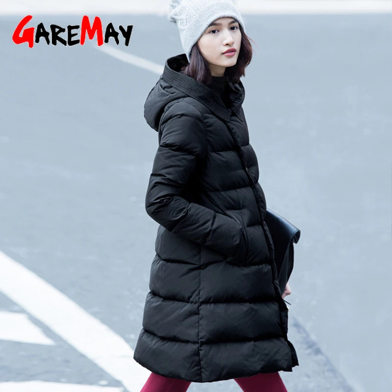 

Down Jacket Women Thick Long Winter Coat Women Hooded Korean Female Puffer Jacket Warm Puffer Jacket Parka Down Coat