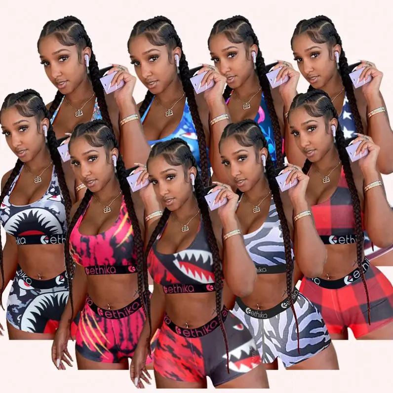

Custom Printed Night WearJumpsuit Onesie Running Sportswear Gym Yoga Suit 2 Piece Pajama Set Adult Onesie Sleepwear For Women, 9 patterns(can be customized)