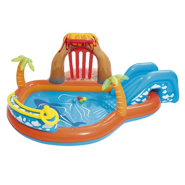 

BESTWAY 53069 Lava Lagoon Swimming Pool Play Center,Inflatable Pool Park With Water Slide