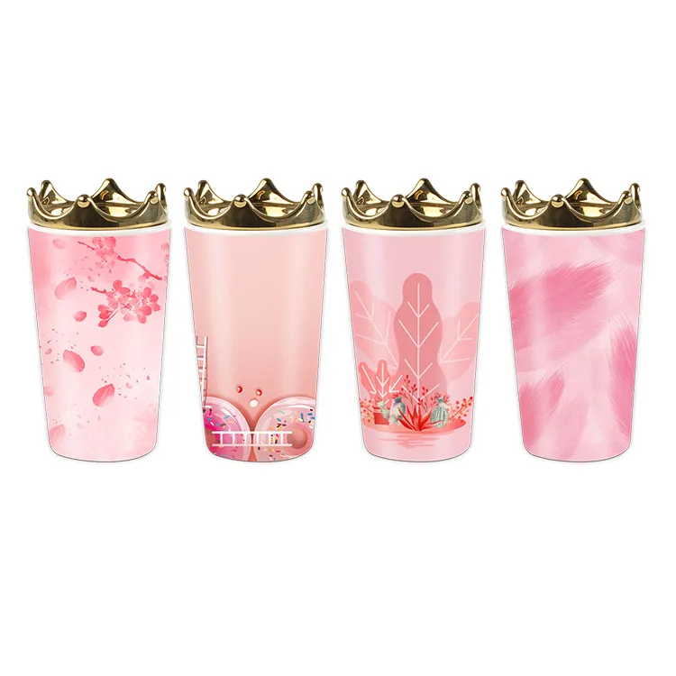 

Customized New Style High Quality Plastic Tumblers With Flowers Designed Double Wall Plastic Coffee Tumbler, Can customize all kind of colors