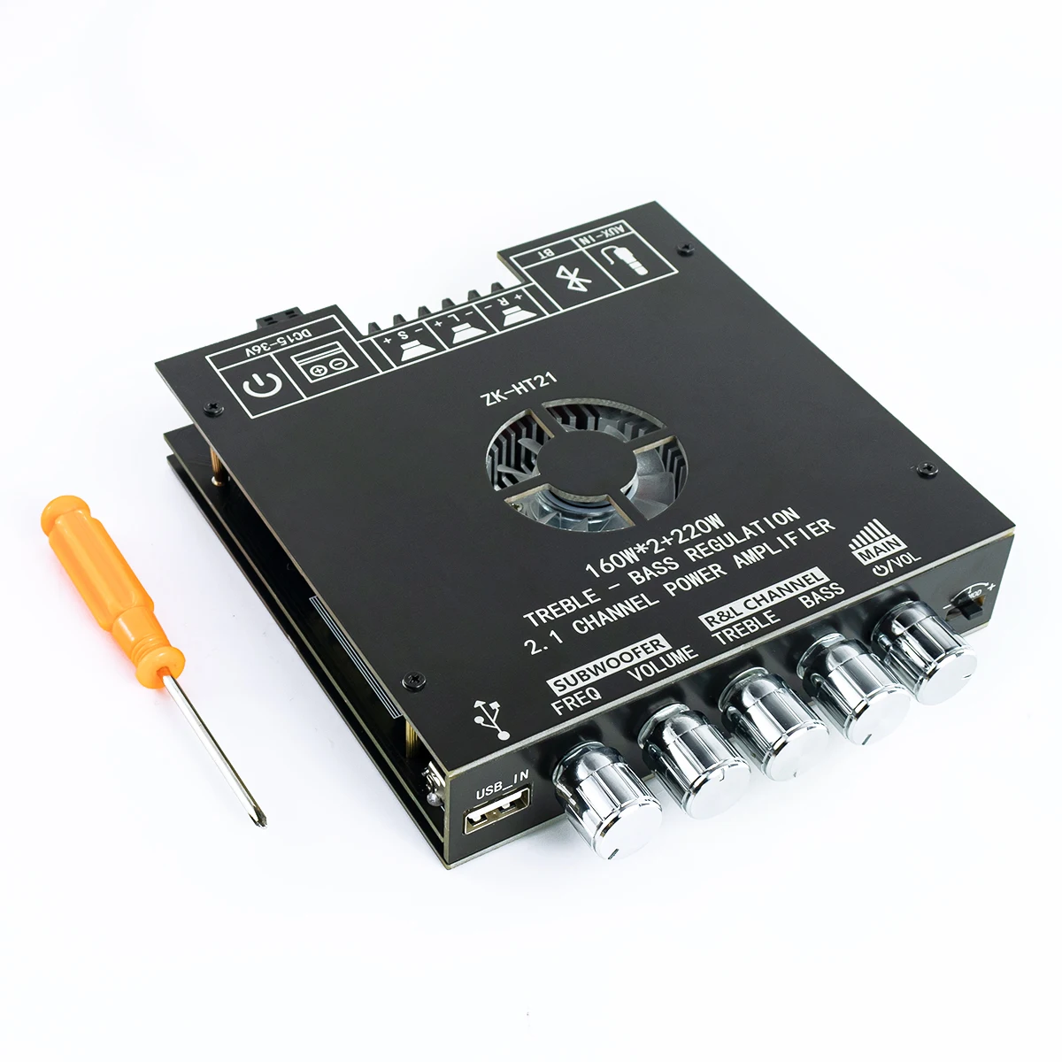 

TDA7498E Blue tooth Amplifier Board 160W*2+220W Subwoofer 2.1 Channel Audio Receiver Power Amplifier Module Treble Bass Control