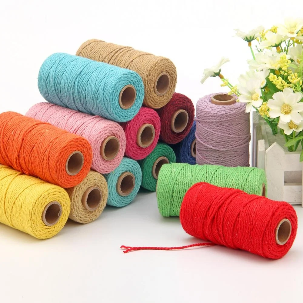 

Hot sale Color Decorative Cotton String Black  Cord Cheap Diy Packaging Gift Wrapping Braided Rope, Picture color or custom color