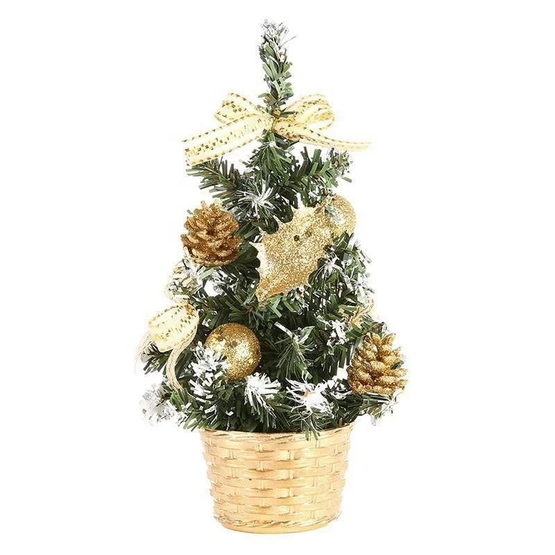 High Quality Top Sale Xmas Ornament Miniature Fiber Optical Mini Upside Star Leaves Lighted Up Tabletop Small Christmas Tree