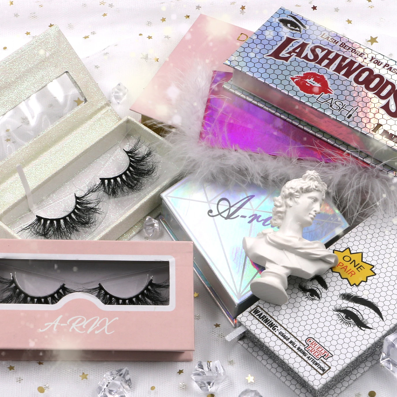 

New 2020 Glitter Mink Lasshes Box Siberian Mink Eye Lash