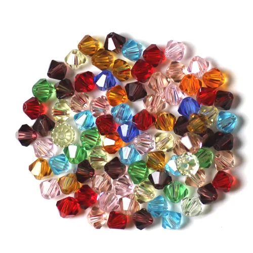 

PandaHall 3mm Faceted Bicone Mixed Color Glass Crystal Beads Strands