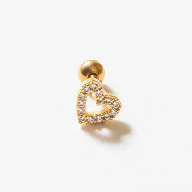 

925 Sterling Silver INS Style Love Screw Earrings