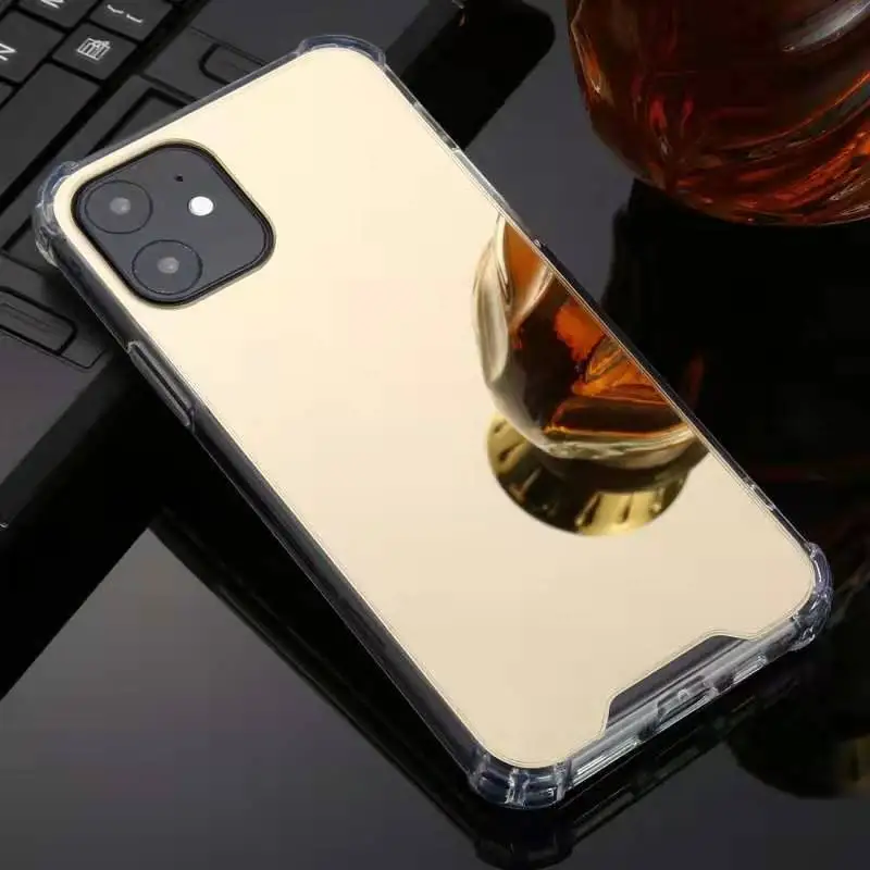 

Luxury Clear Makeup Mirror Phone Case for iPhone 13 Case 15 14 13 Pro Max Mini XR XS 12 11 8 7 Shockproof Soft Silicone Cover