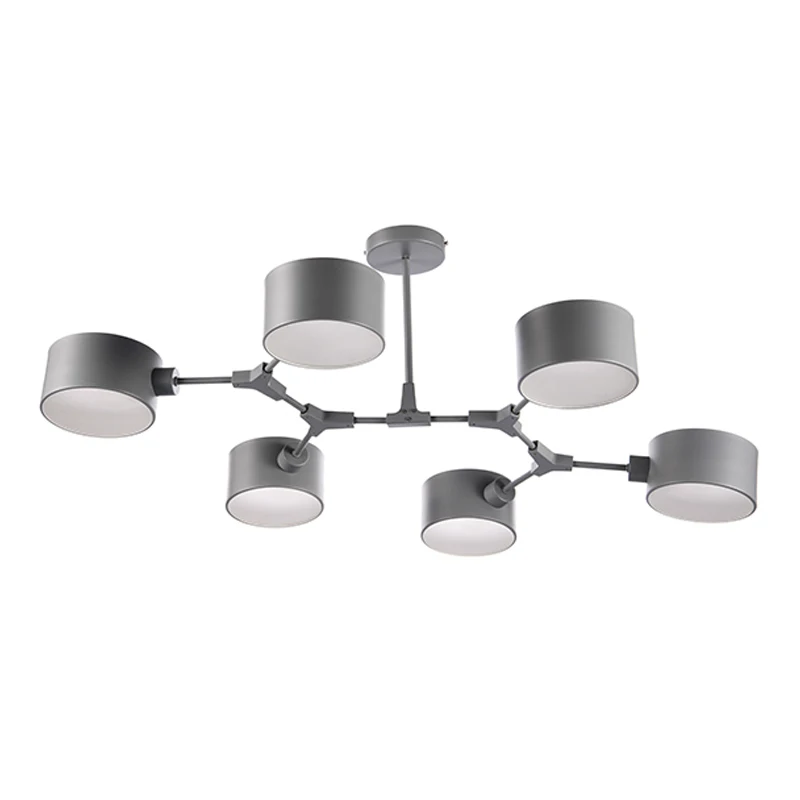 
Best selling iron aluminum alloy acrylic material 6 Lamp head ceiling lamp 