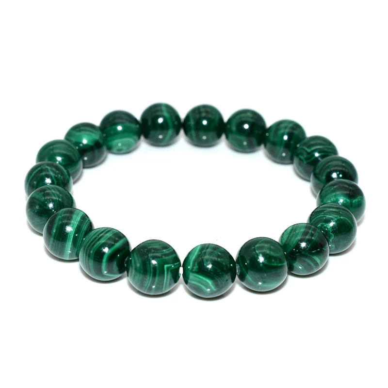 

Trade Insurance Natural Stone High Grade 4/6/8/10/12MM Natural Dark Malachite Bracelet