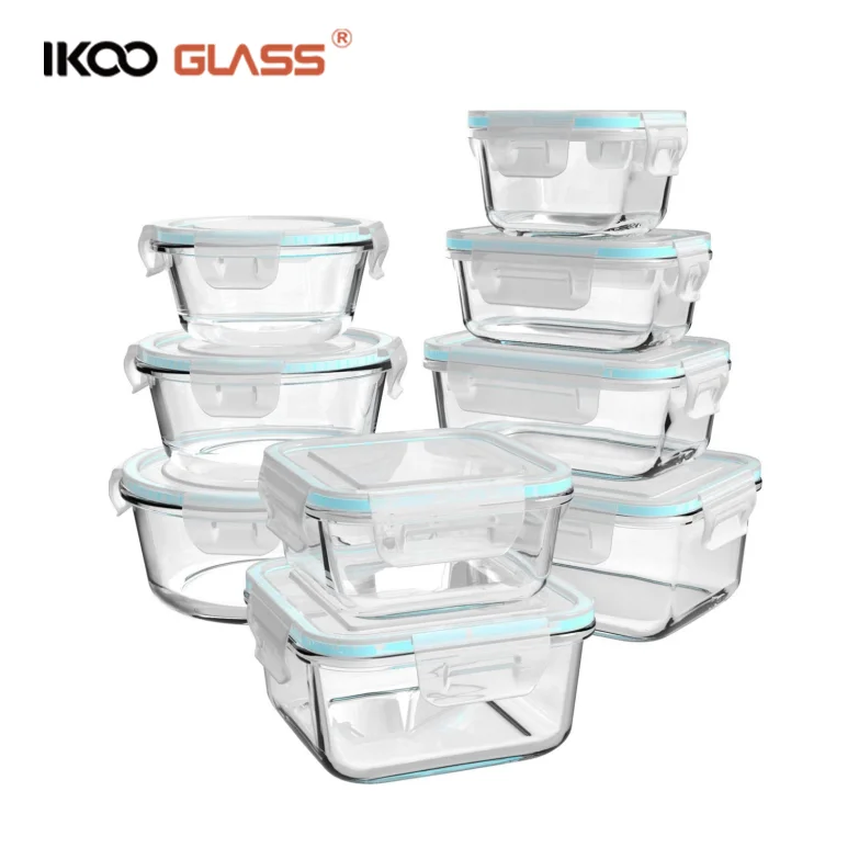 

BPA free 18 pcs Glass Food Storage Containers with Lids Glass Meal Prep Containers Glass Containers for Food Storage with Lids