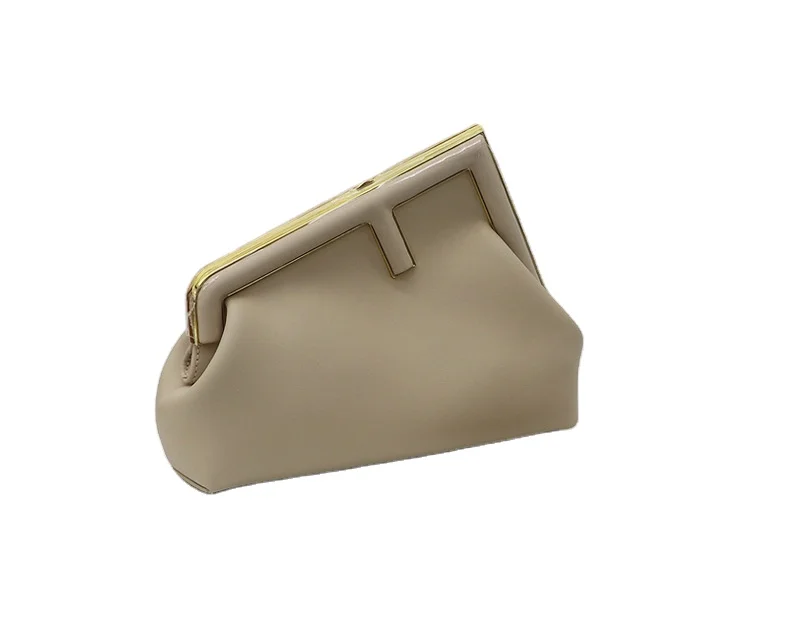

2021 Luxurious Handbag Women High Quality Big Size Triangle Clutches Handbag Khaqi/Black/Beige Tote Messenger Bags (LF24)