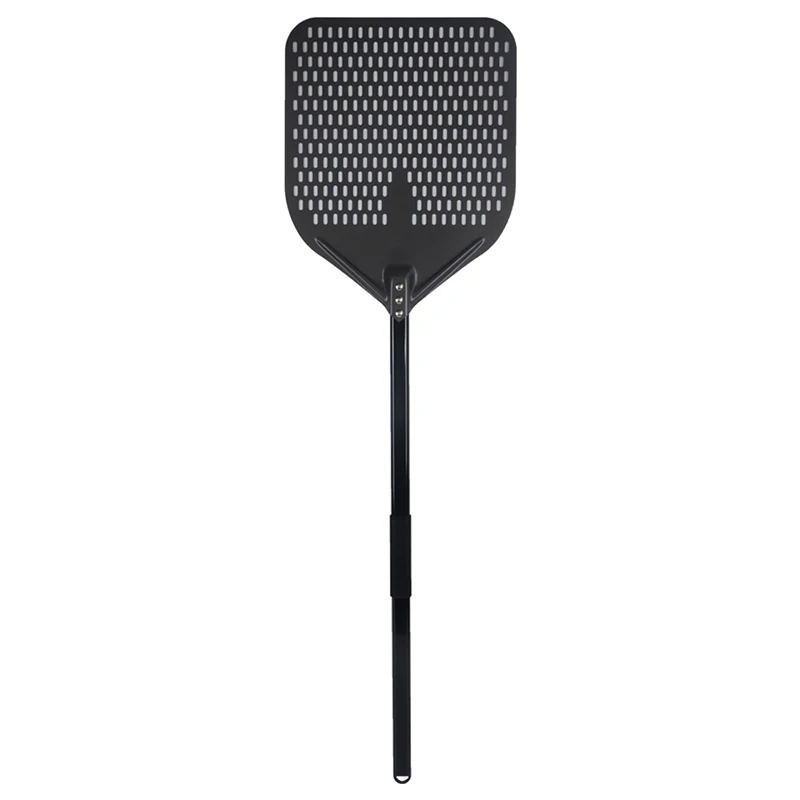 Long Handle 12/14 Inch Hard Coating Pizza Peel Perforated Pizza Shovel Aluminum Brick Oven Shovel Detachable Long Peel