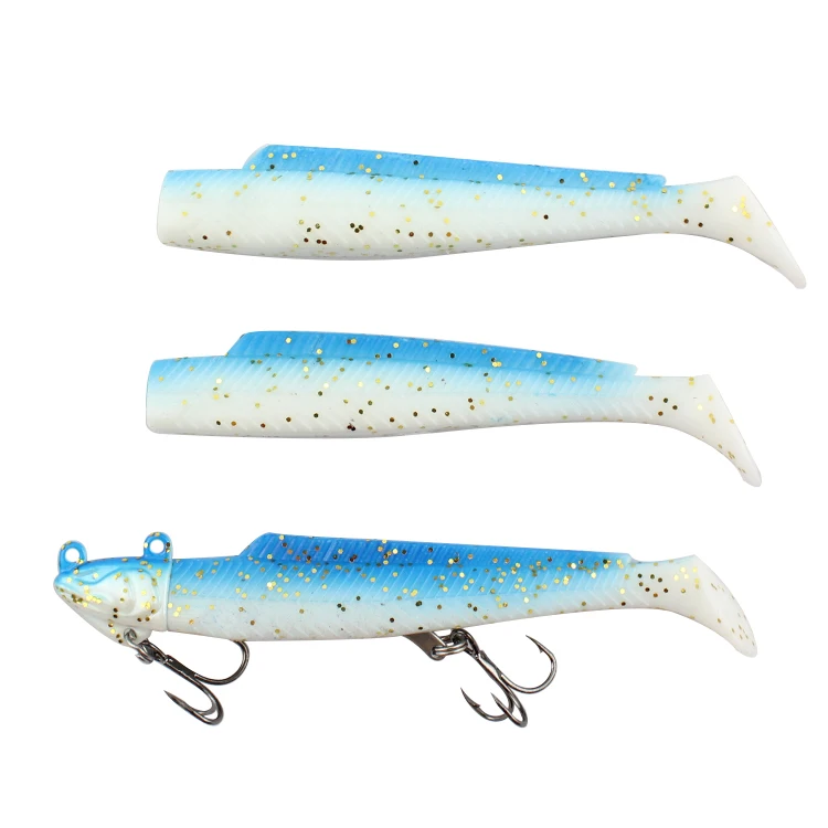 

Newbility 10cm 14g lead head artificial baits soft plastic lures fishing jig head, 7 colors or customized