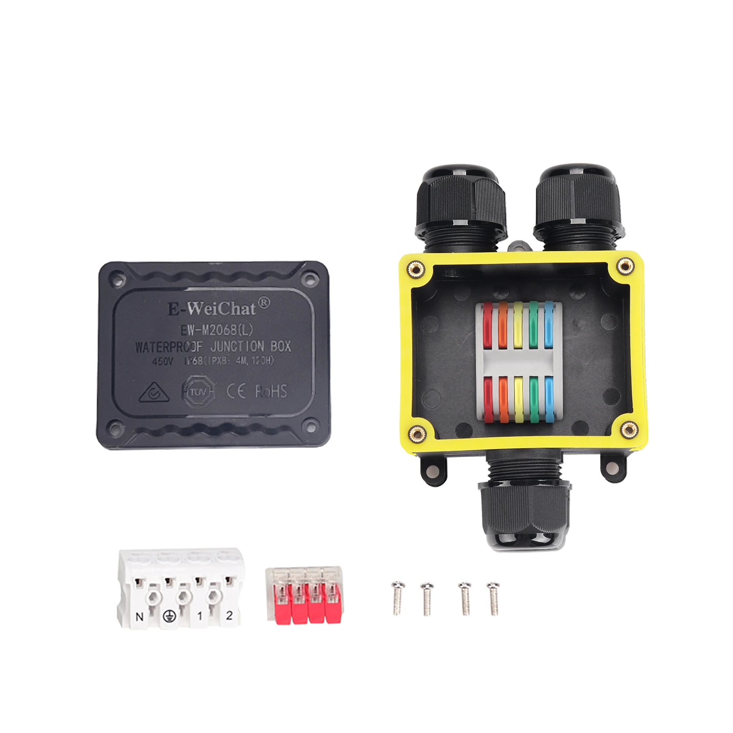 

Outdoor Underground Plastic Nylon Electrical Power Cable Enclosure Waterproof IP68 3 Way Junction Box