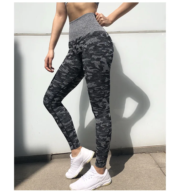 

Wholesale Peach Butt Camouflage Pants High Waist Gym Leggings For Women And Girls, As picture showed