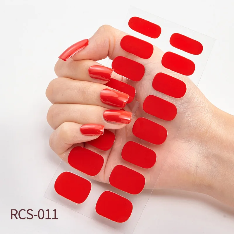 

Hot sell DIY solid color new designed Nail Sticker waterproof nail polish sticker, Pic