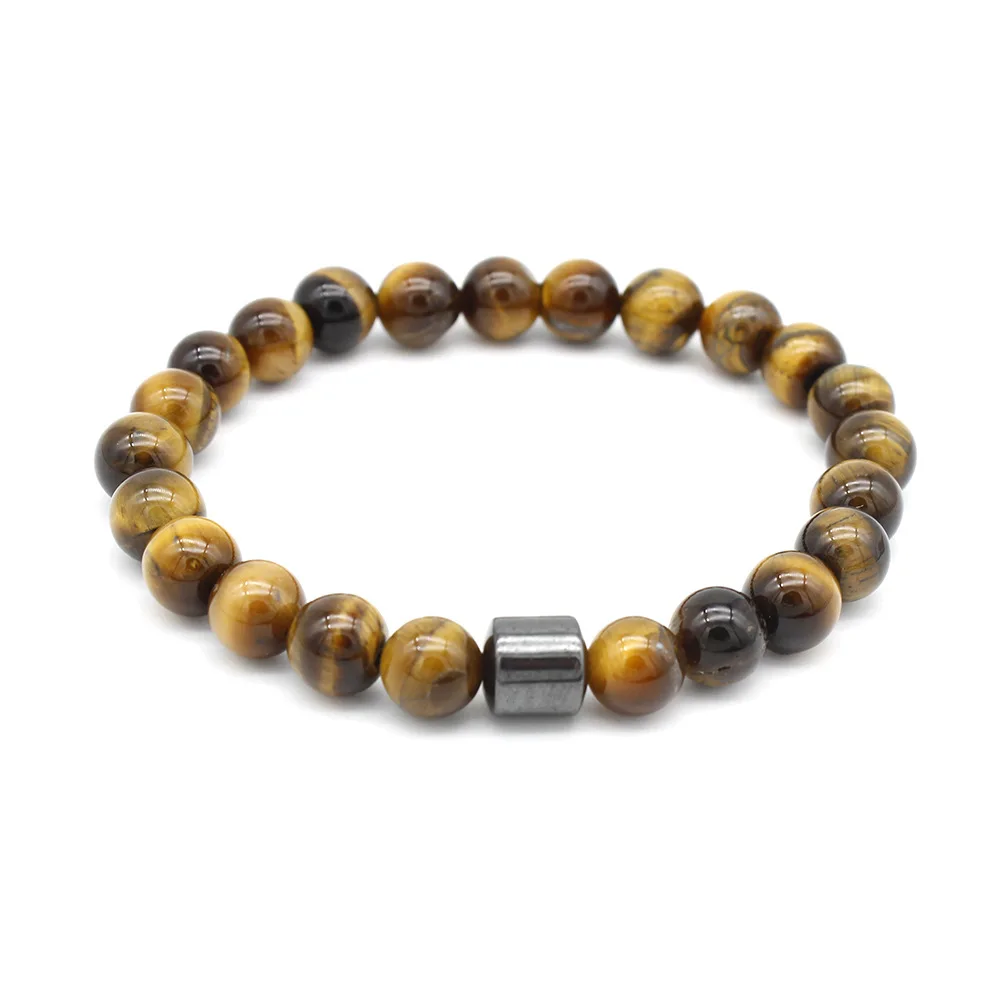 

Tiger Eyes Stone Beads Magnet Bangles & Bracelets Fashion Jewelry Natural Stone Energy Bracelets for Women or Men, Picture
