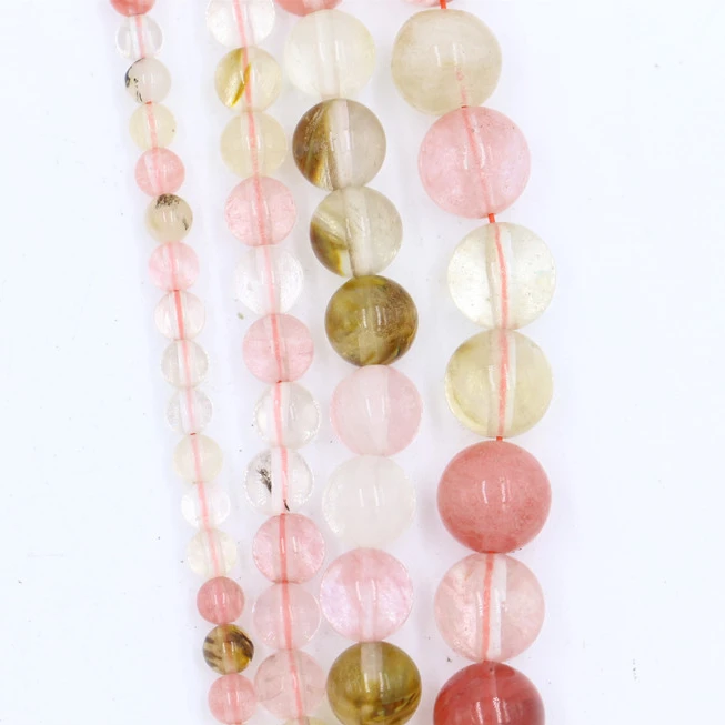 

Jewelry Making Stone Bead Wholesale Natural Bead String 4-10mm Colorful Watermelon Tourmaline Bead, As picture