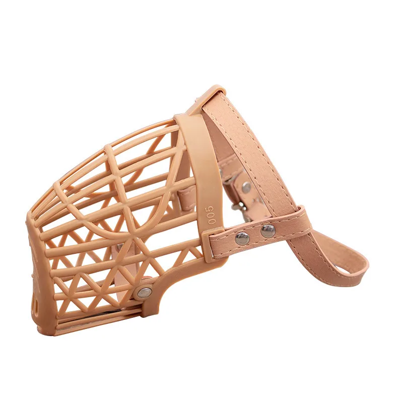 

Factory Made Anti Biting Barking Plastic Pet Mouth Cover Custom Adjustable Dog Muzzle, Brown