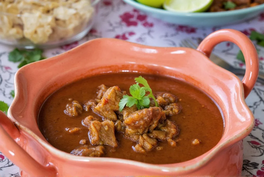 Finished dish garnished with adobo sauce