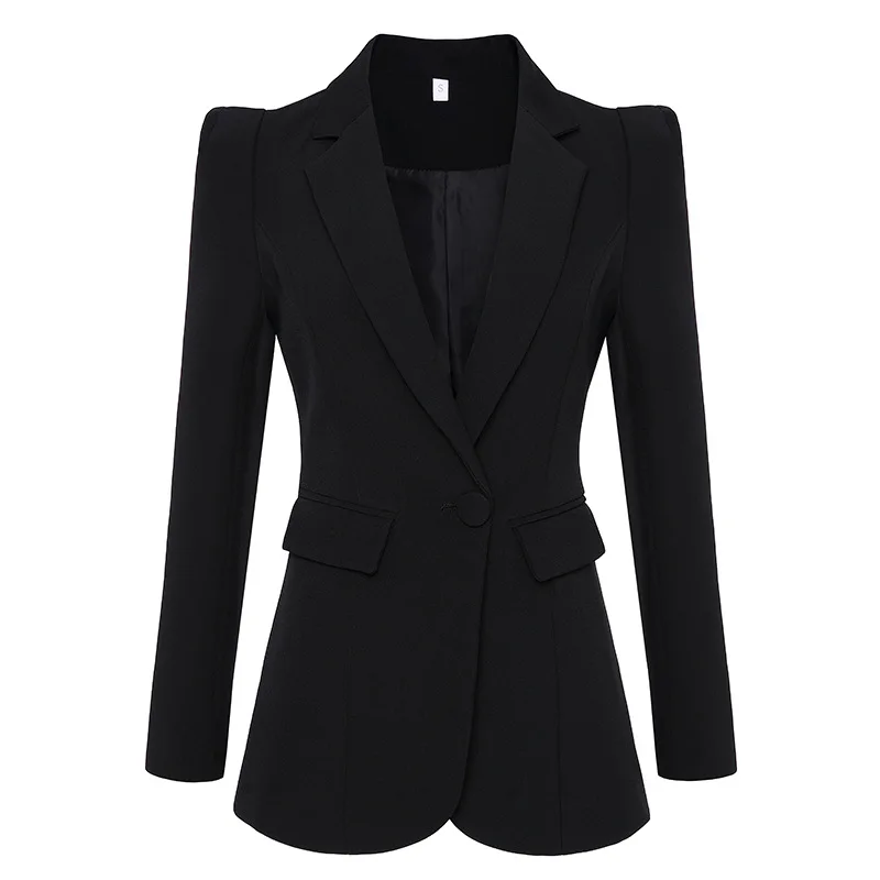 

Ready to ship or customized hot sell new fashion middle long slim fit one-button blazer for women, Same as pictures
