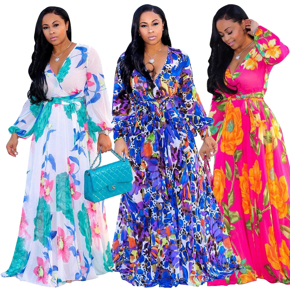 

Custom Fashion High Quality Sexy Lady Plus Size Summer Women Long Dresses