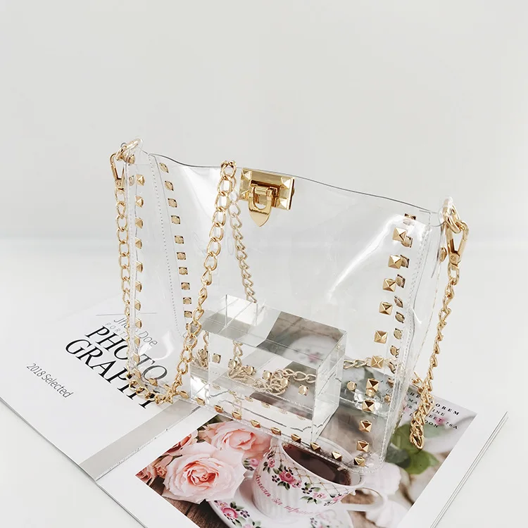 

Accept custom shopping bag clear pvc tote bag