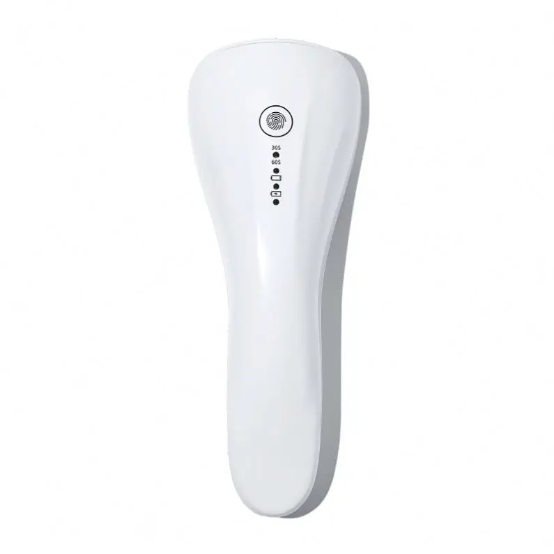 

Rechargeable Nail Lamp 3 LEDs Handheld Flexible Mobile Designed Cordless Mini Battery Timers 5w UV LED Nail Light, White/oem
