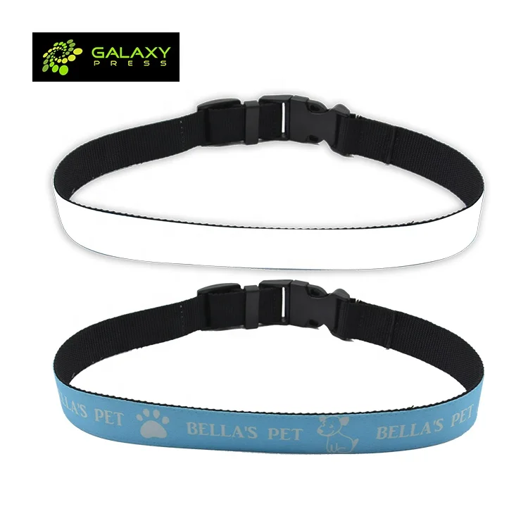 

New Arrival Retractable Blanks Pet Collection Customized Sublimation Adjustable Dog Collar-L