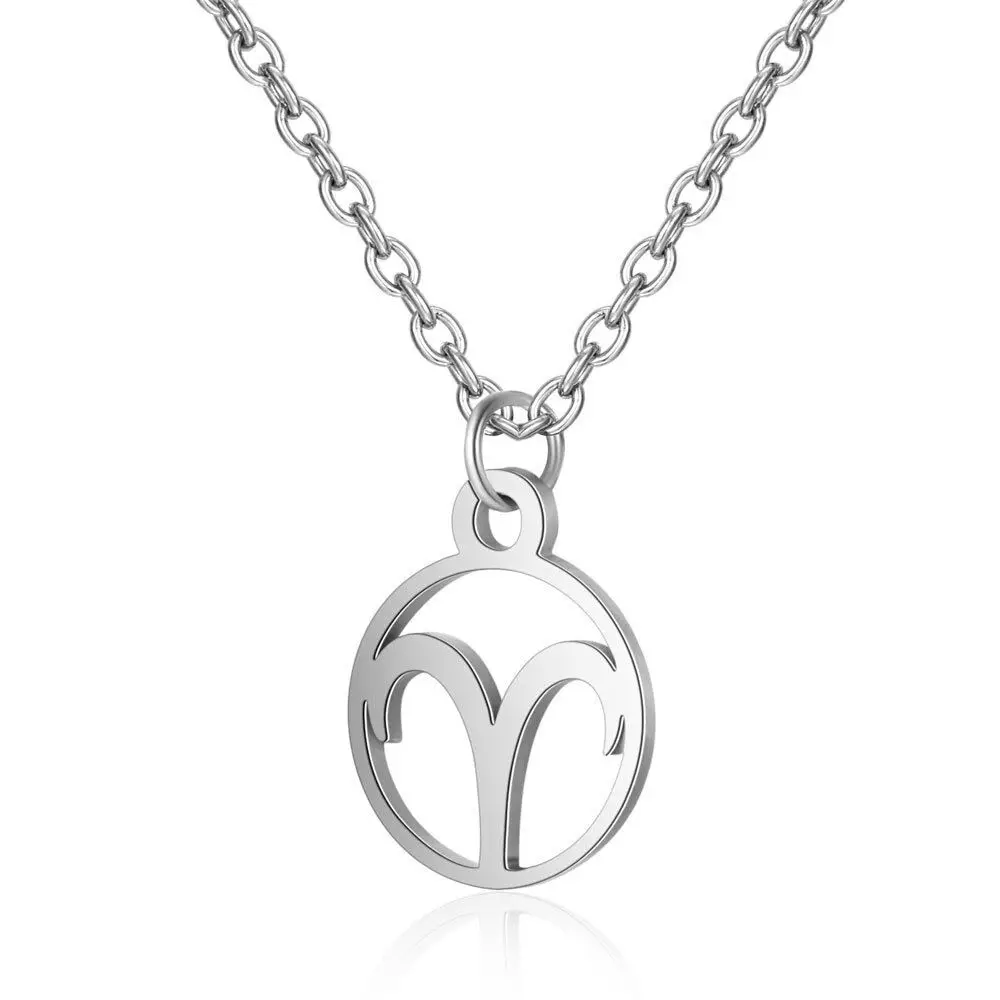 

Wholesale Multiple Stainless Steel Zodiac Sign Pendant Necklace For Women
